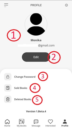 Reuse Books App Profile Screen