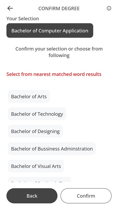 Confirm Your Degree