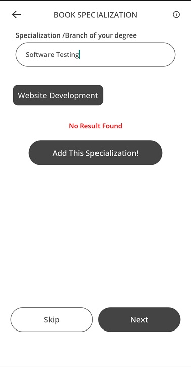 Add Your Specialization